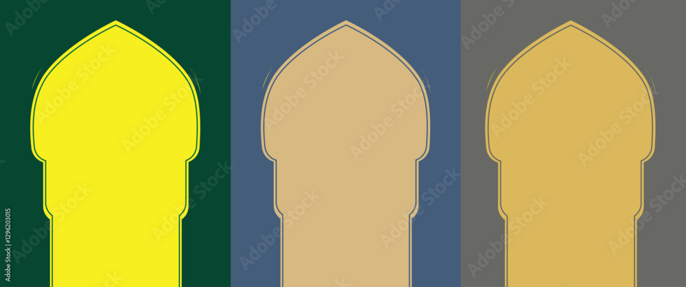 3 sets of different color Muslim prayer matt vector illustration. 3 sets of different color Muslim prayer matt vector illustration.