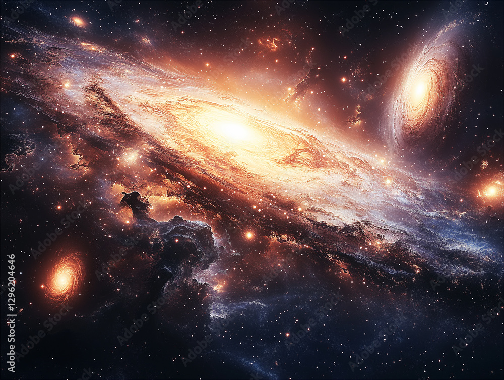 Obraz premium Planetary orbit background