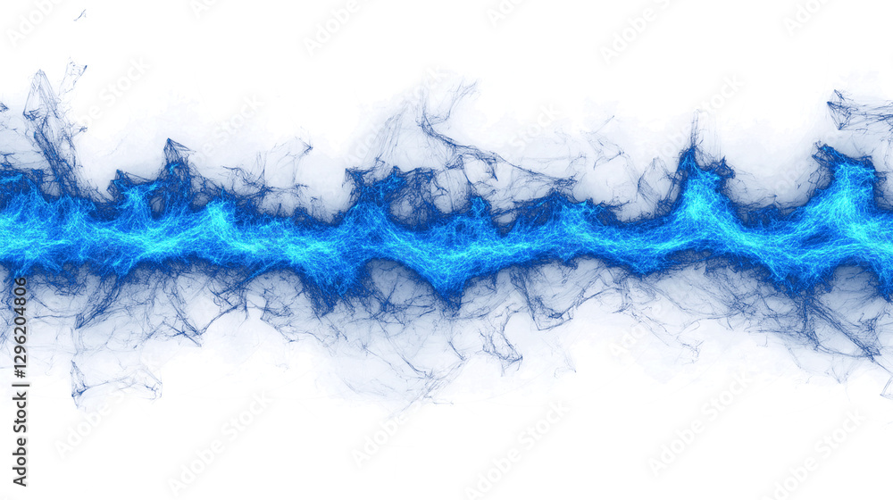 Electric blue light abstract energy wave glow isolated on transparent white background Electric blue light abstract energy wave glow isolated on transparent white background
