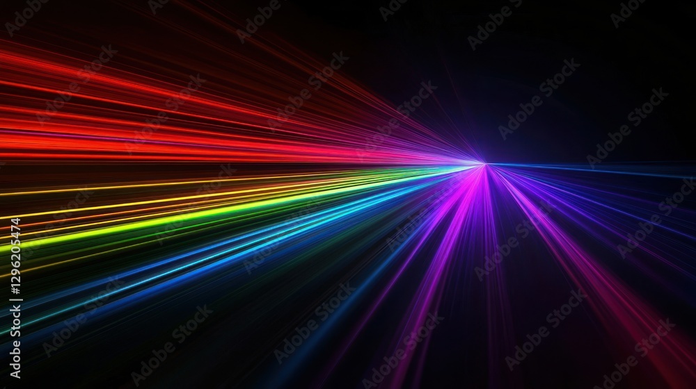 Abstract colorful light rays exploding outwards. Possible use for digital art background Abstract colorful light rays exploding outwards. Possible use for digital art background