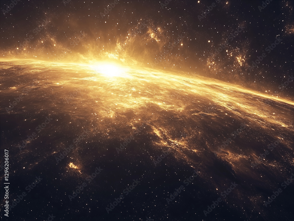 Sci-fi background with planets Sci-fi background with planets