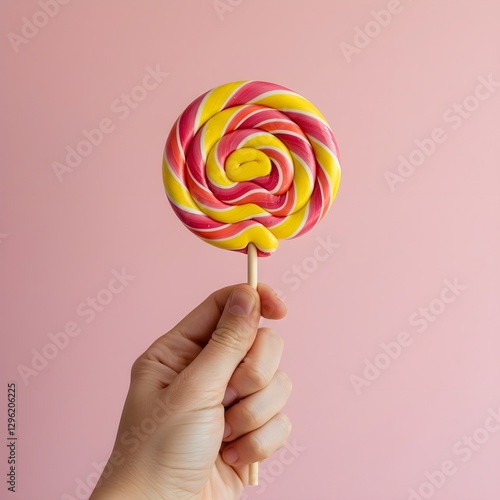 Cesta de dulces del Día Blanco con dulces envueltos de colores photo