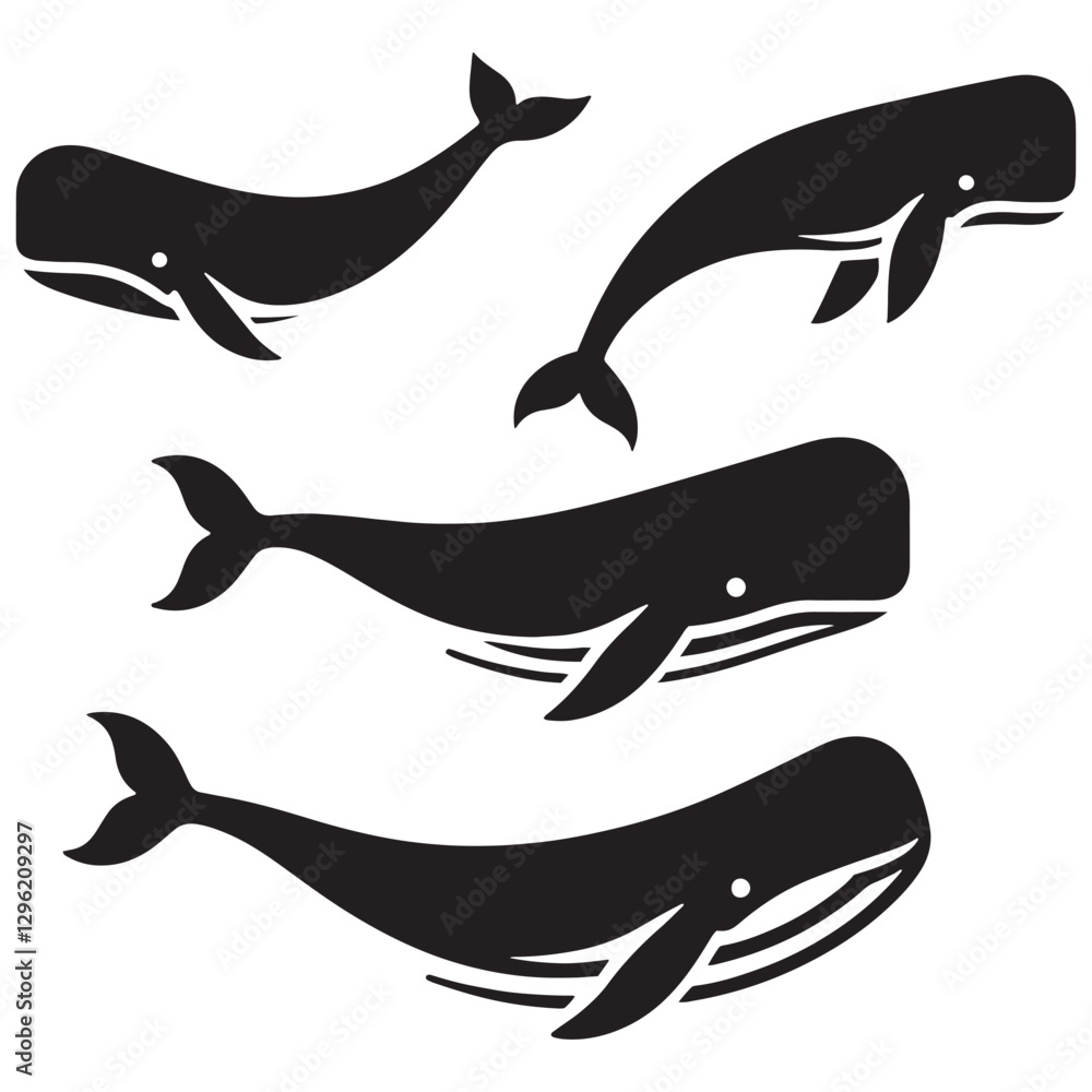 Lurking Sperm Whale silhouette, an unseen force of the ocean - Sperm Whale illustration - Minimalist Sperm Whale vector - Fish silhouette
Lurking Sperm Whale silhouette, an unseen force of the ocean - Sperm Whale illustration - Minimalist Sperm Whale vector - Fish silhouette