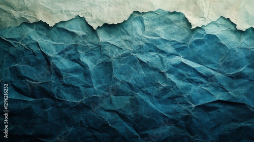 Wallpaper Mural A torn piece of paper with blue shades and texture Torontodigital.ca