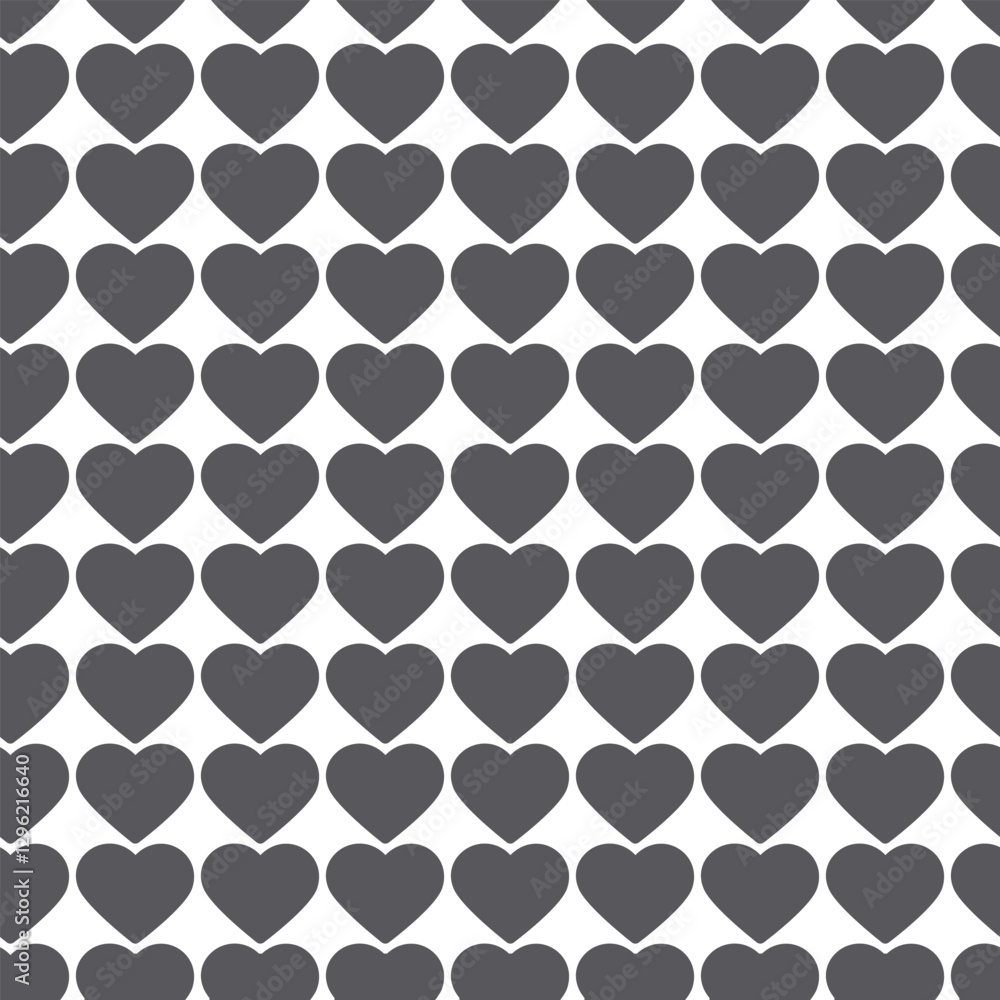 Hearts shape in grayscale on transparent background Seamless Pattern Black Day background concept Hearts shape in grayscale on transparent background Seamless Pattern Black Day background concept