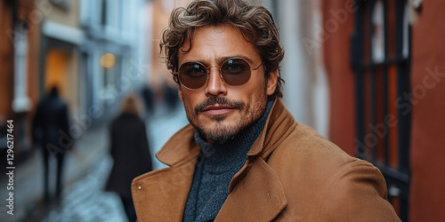 Portrait of an attractive men wearing glasses