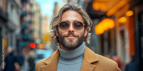 Portrait of an attractive men wearing glasses