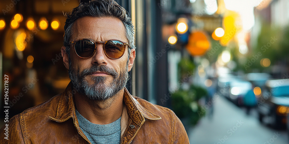 Portrait of an attractive men wearing glasses