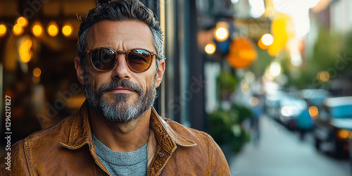 Portrait of an attractive men wearing glasses