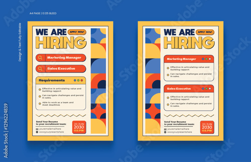 We are hiring job vacancy flyer, job recruitment poster, circular flyer design