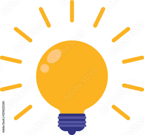 A lightbulb icon symbolizing ideas, innovation, and creativity. Perfect for representing solutions, electricity, and bright thinking. Available in outline, flat, and colored styles for versatile use.