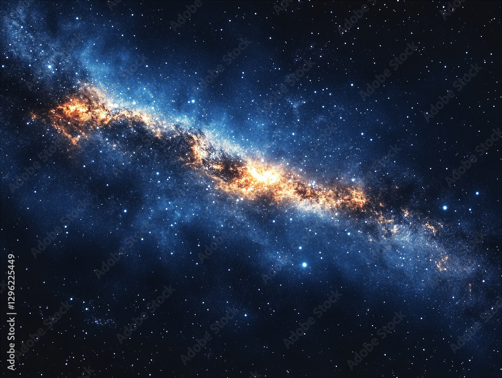Obraz premium Deep space background with planets and stars