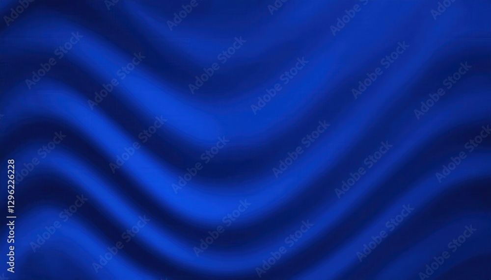 Obraz premium deep blue abstract wave texture with smooth flowing curves, soft lighting effect for background branding, digital art