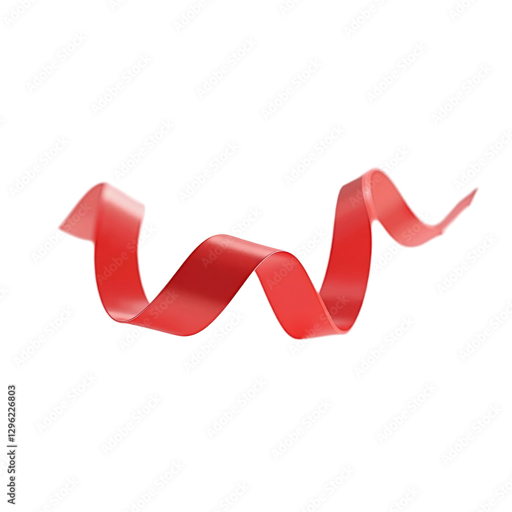 red ribbon isolated on transparent background cutout red ribbon isolated on transparent background cutout