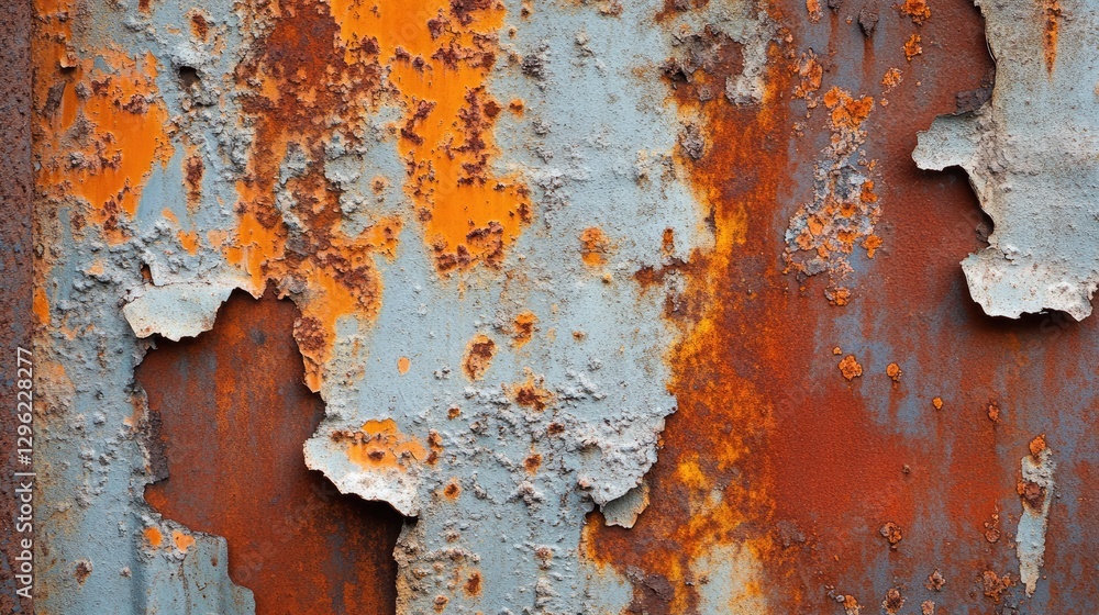 A heavily rusted iron wall with uneven corrosion, creating a unique abstract pattern. A heavily rusted iron wall with uneven corrosion, creating a unique abstract pattern.