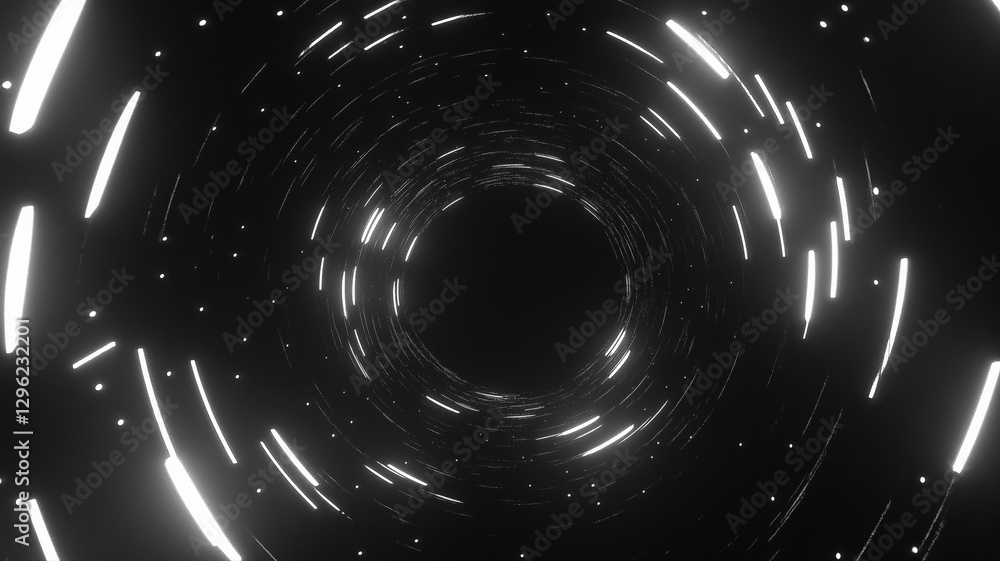 Obraz premium White lights in the shape of stars in the space