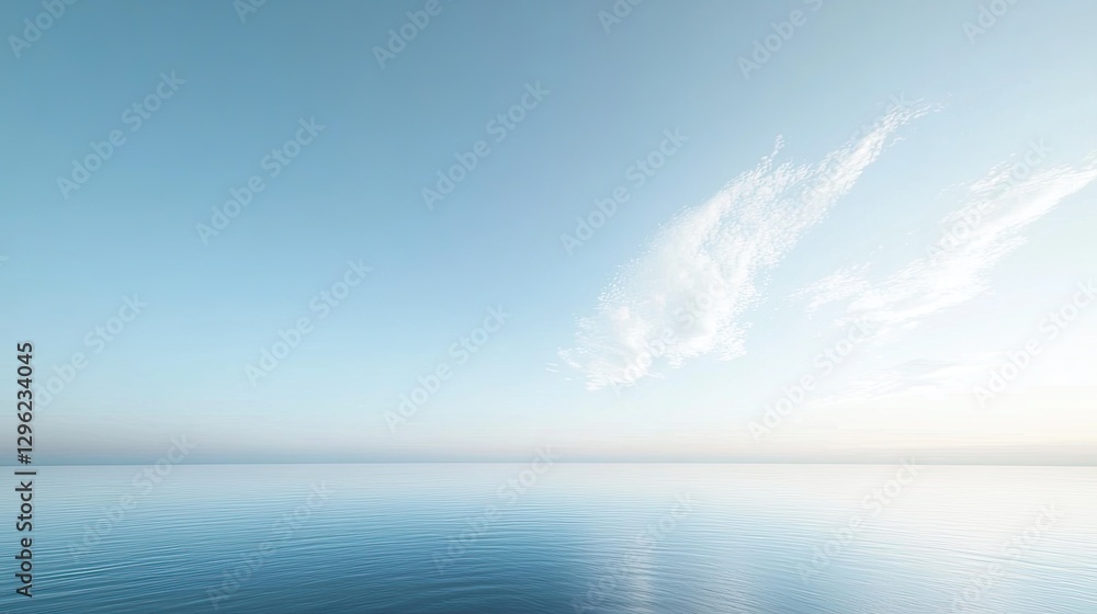 Fototapeta premium A seamless, gradient sky in soft blue, evoking a sense of calm and openness.