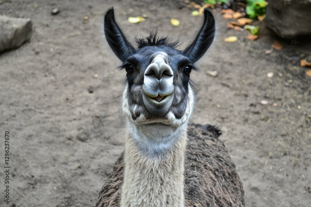 Smiling Llama in Zoo: Laughing Animal Bringing Happiness and Fun Smiling Llama in Zoo: Laughing Animal Bringing Happiness and Fun
