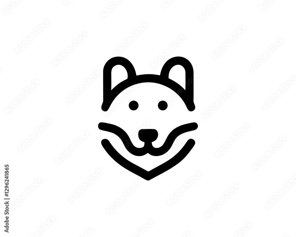 Abstract Dog Logo Design Icon Symbol Vector Template. Abstract Dog Logo Design Icon Symbol Vector Template.
