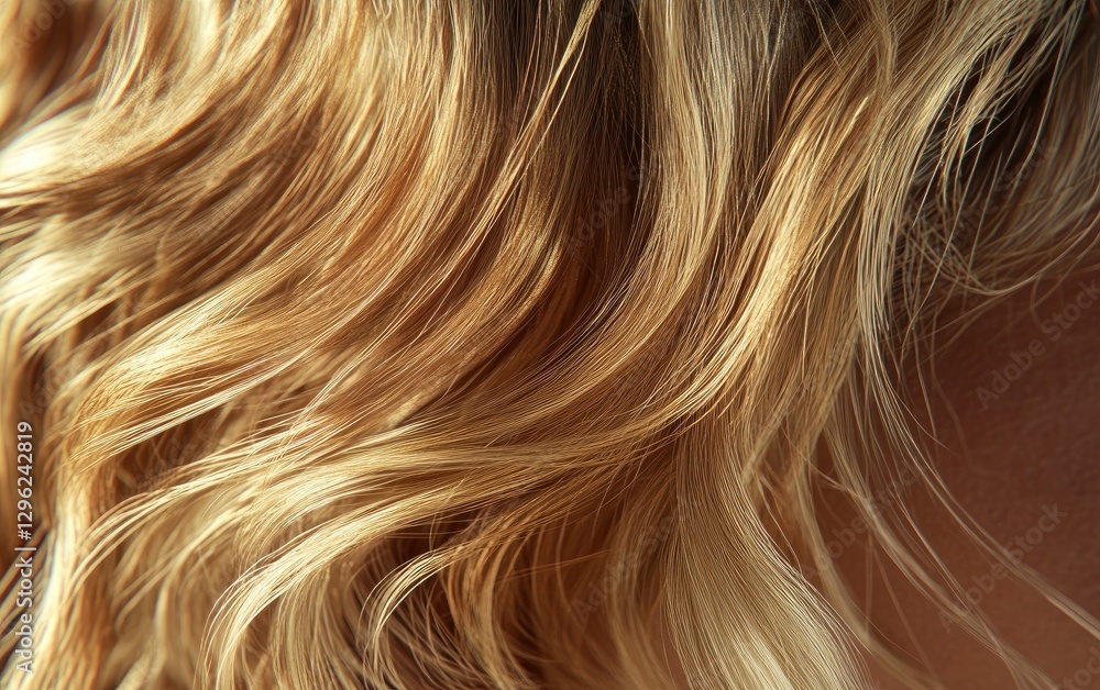 Naklejka premium Blond hair, color, texture, background, close-up, photorealistic, high-resolution 