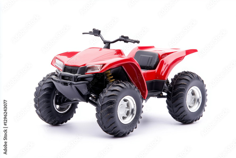 Side profile of All-terrain vehicle, Off-road vehicle, collectible vehicle model, white background Side profile of All-terrain vehicle, Off-road vehicle, collectible vehicle model, white background