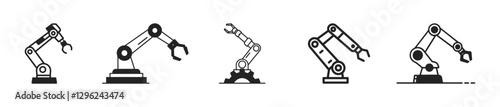 Robot arm isolated icon, can be used easily on websites and applications. Editable vector icon.