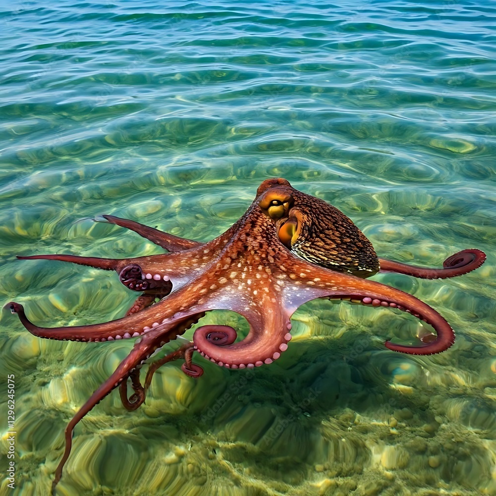 Fototapeta premium octopus in aquarium