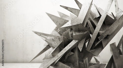 A mesmerizing dance of lines and forms, a symphony of geometric precision, where a building takes shape as a sculpted artwork, defying the boundaries of reality and inviting exploration.