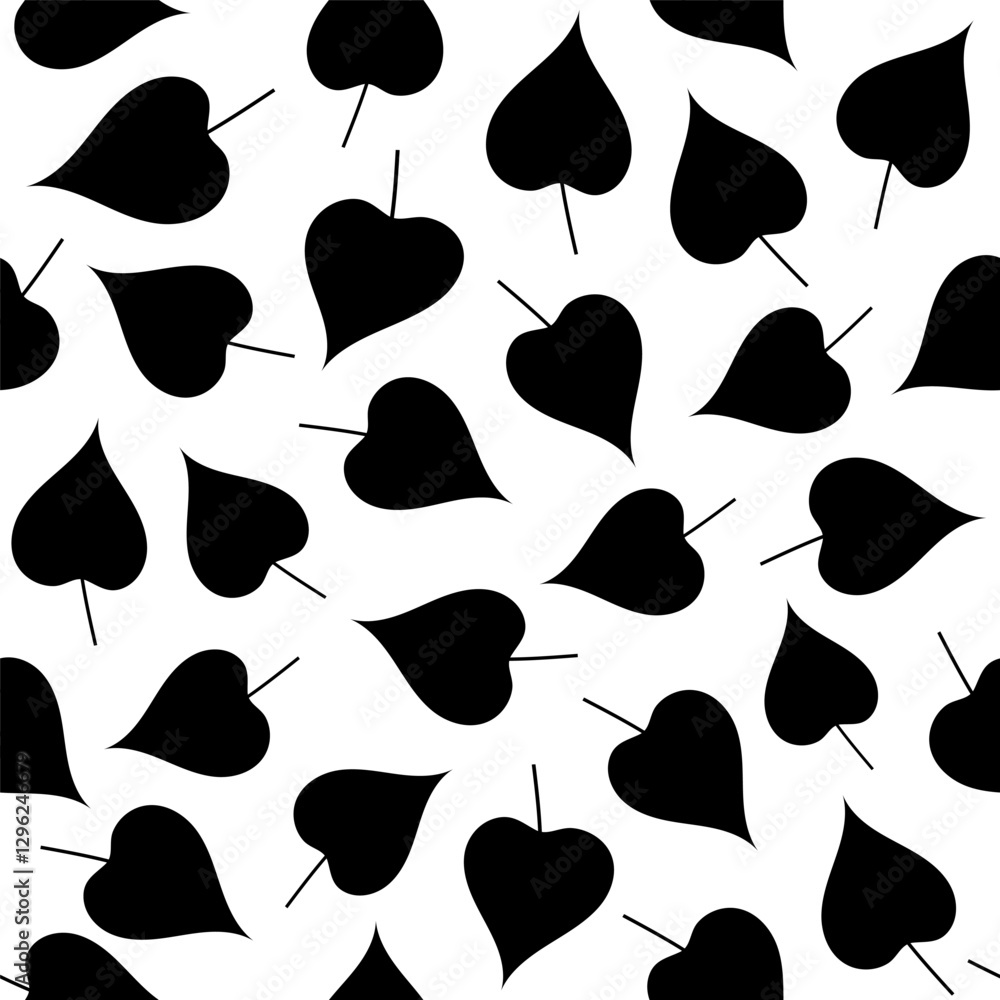Fototapeta premium Seamless pattern leaves. Flat vector template