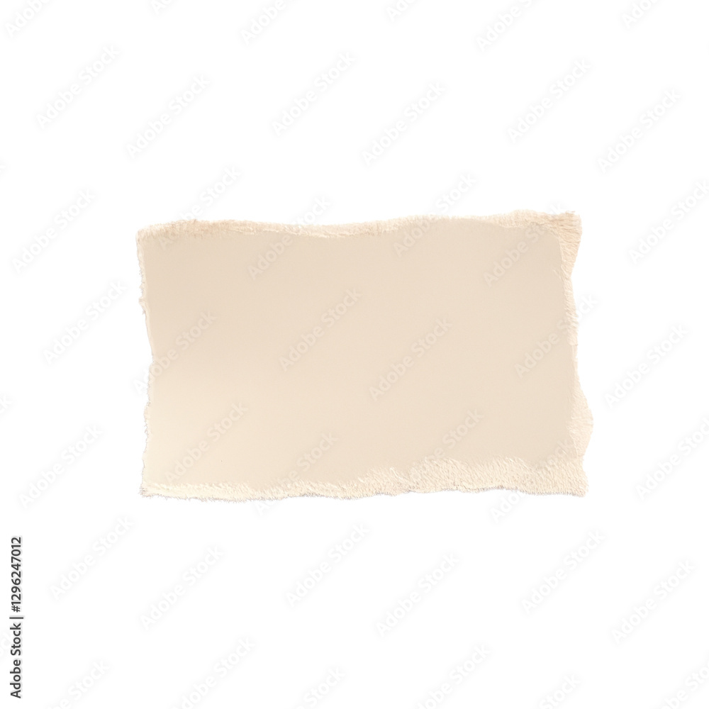 Fototapeta premium Torn paper texture with ripped edges isolated on a PNG transparent background. Perfect for design projects, scrapbooking, digital art, and creative compositions.