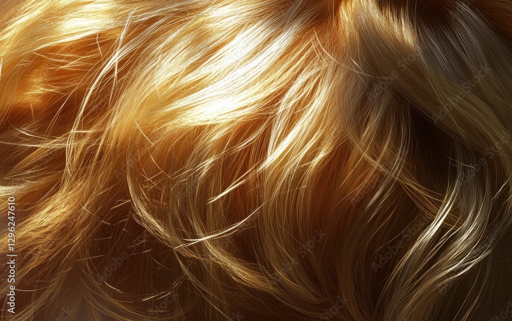 Naklejka premium Blond hair, color, texture, background, close-up, photorealistic, high-resolution 