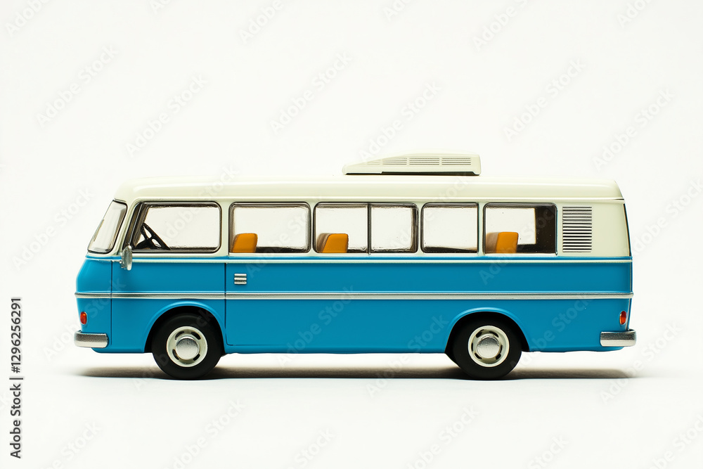 Small-scale Motor coach, Bus vehicle, side perspective, photorealistic model Small-scale Motor coach, Bus vehicle, side perspective, photorealistic model