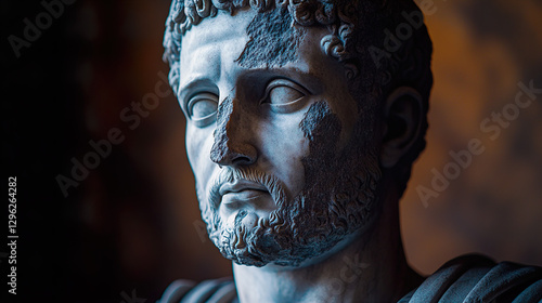 Marble Bust of Roman Emperor
