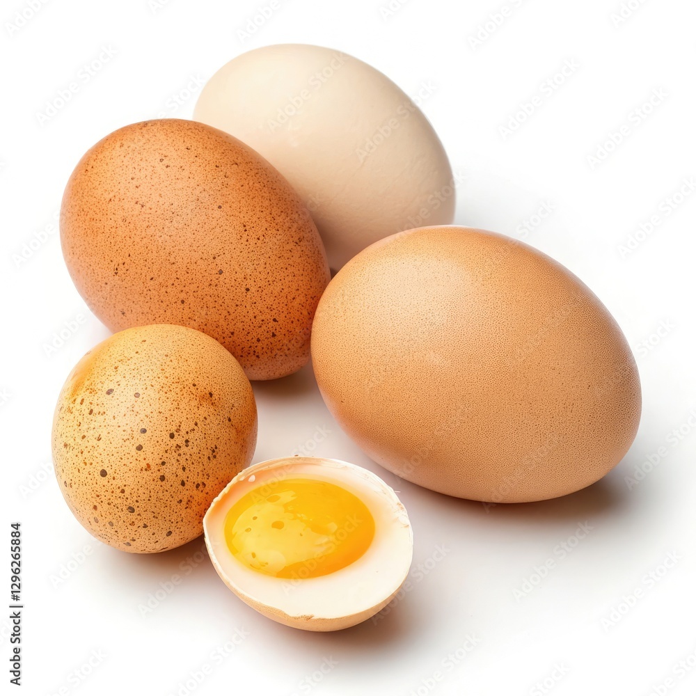 eggs isolated on white background