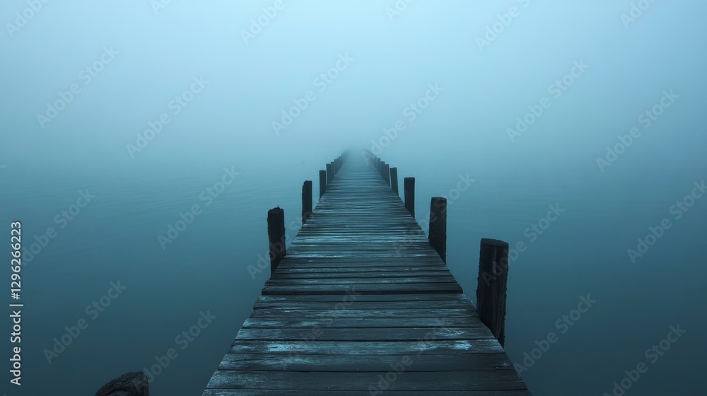 Misty Pier Extends to Horizon Misty Pier Extends to Horizon