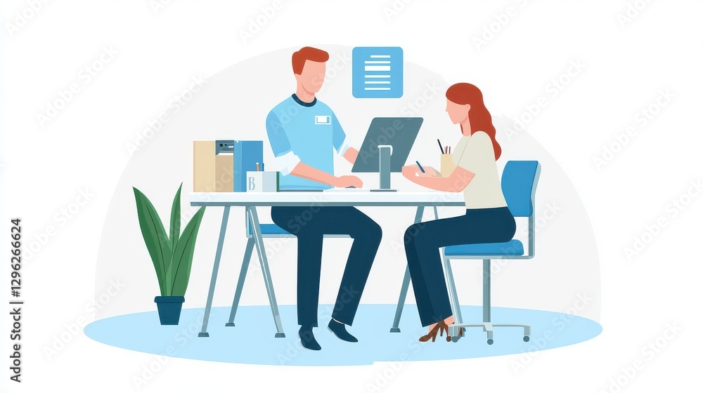 Professional Consultation in Modern Office Environment Professional Consultation in Modern Office Environment