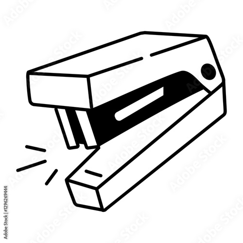 Stapler icon in hand drawn style 
