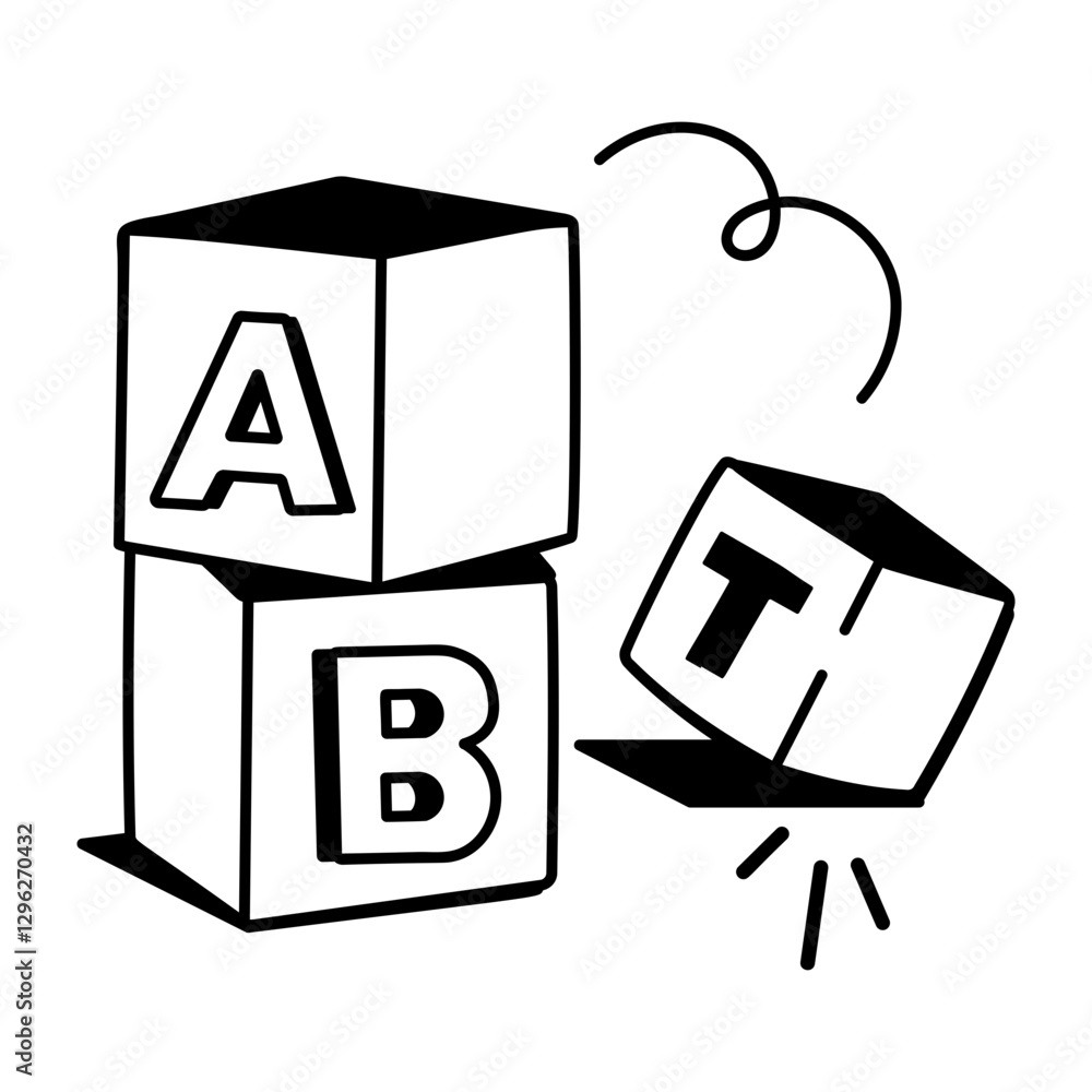 A hand drawn icon of educational blocks
A hand drawn icon of educational blocks