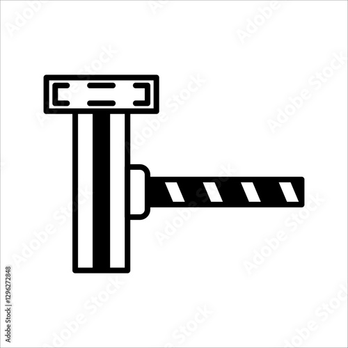 Auto car barrier icon. Lines, glyphs, parking barrier outlines and filled vector signs. Symbol, logo illustration. Collection of icons of different styles. Pixel perfect vector