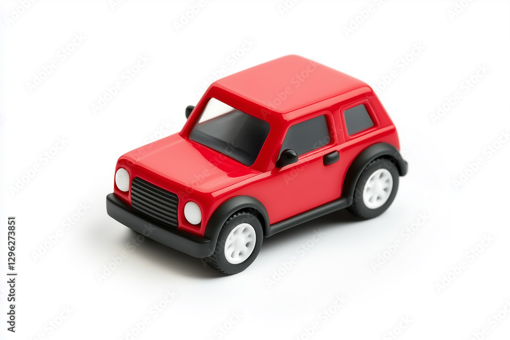 Isometric view of Car, toy vehicle, isolated on white Isometric view of Car, toy vehicle, isolated on white