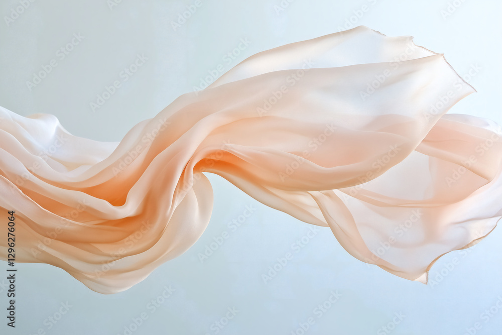 Fototapeta premium Translucent fabric floating in air
