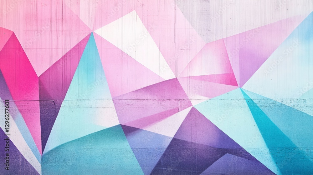 Fototapeta premium Modern Geometric Mural with Soft Light Textures
