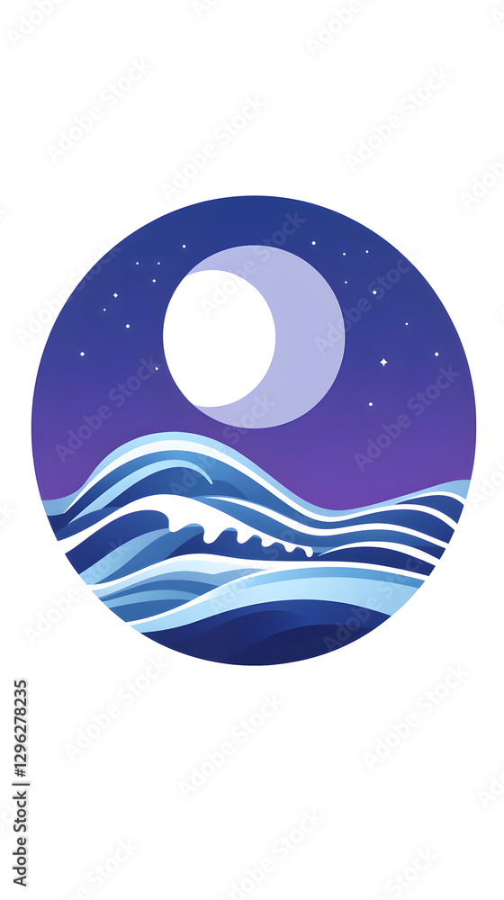 The logo design of the round-shaped mobile phone wallpaper features a gradient background with blue and purple tones
The logo design of the round-shaped mobile phone wallpaper features a gradient background with blue and purple tones