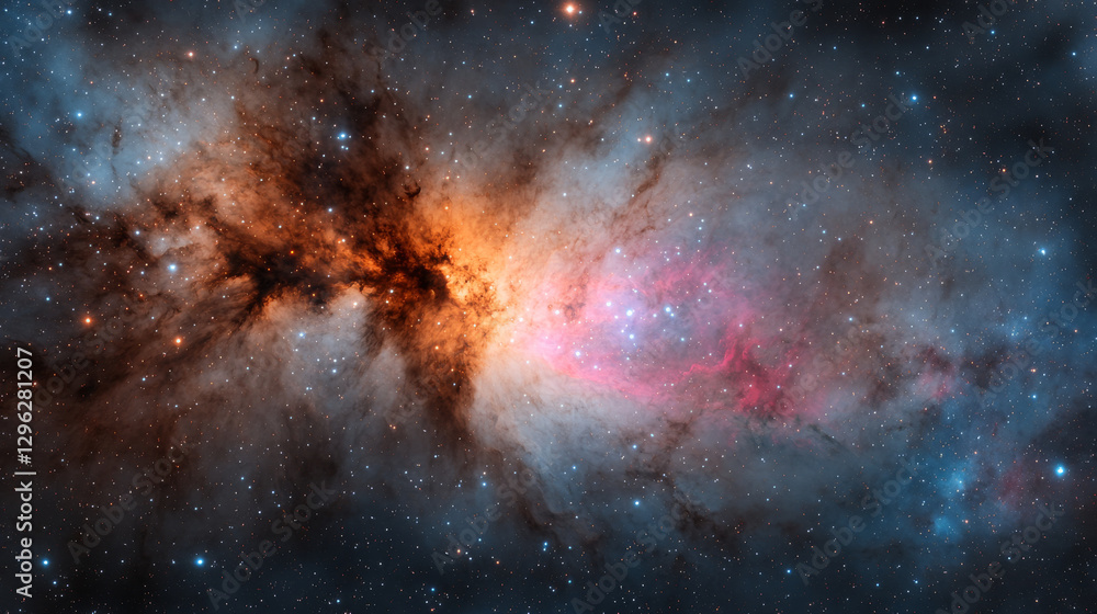 stunning cosmic scene featuring vibrant colors and swirling gases space, showcasing nebula with bright stars and dark regions stunning cosmic scene featuring vibrant colors and swirling gases space, showcasing nebula with bright stars and dark regions