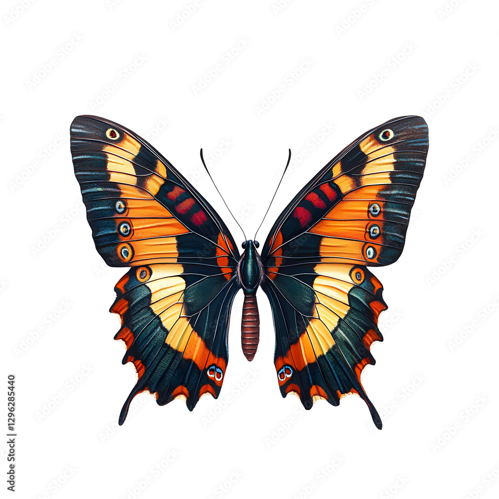 Fototapeta premium Butterfly Isolated on White