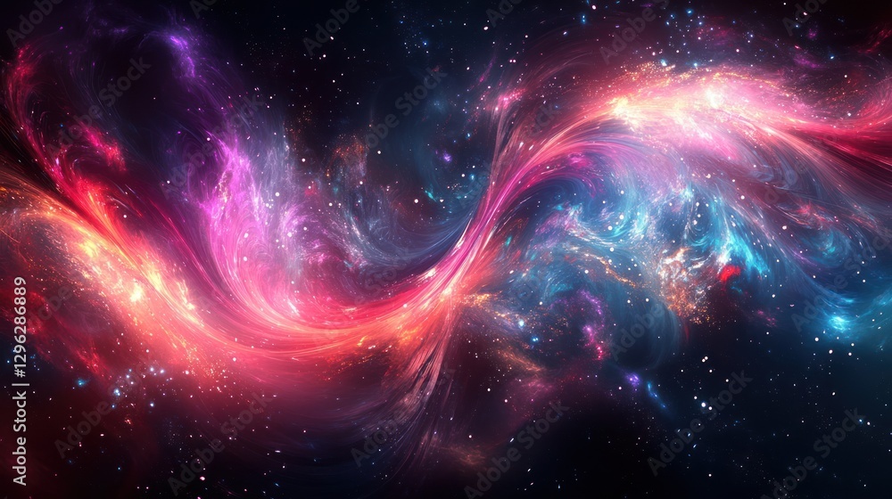 Cosmic Nebula Swirl Celestial Dance, Space Background, Abstract Art Cosmic Nebula Swirl Celestial Dance, Space Background, Abstract Art