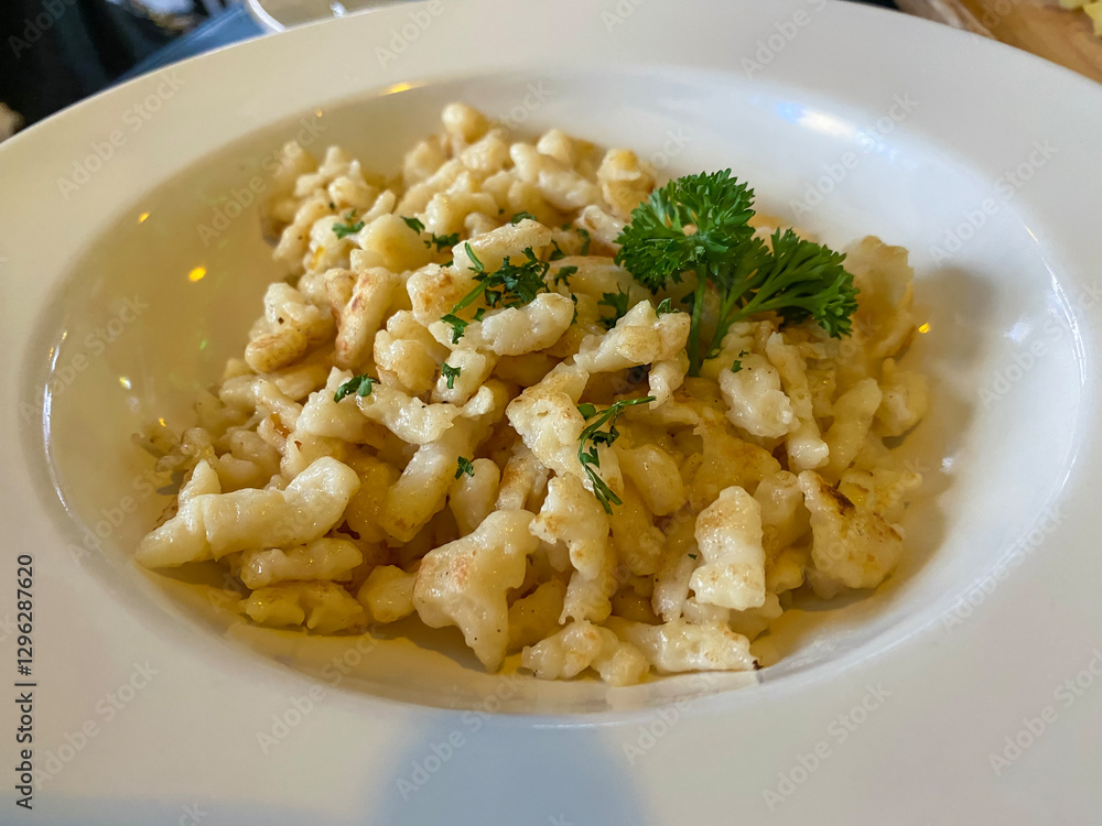 Swabian cheese spaetzle Swabian cheese spaetzle