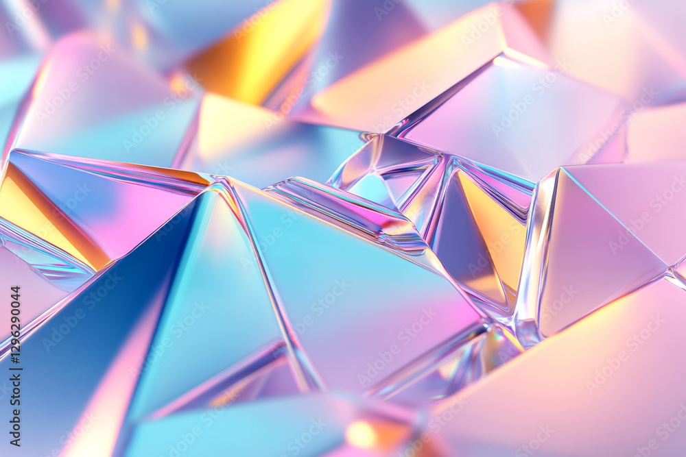 A high-tech 3D abstract background showcasing an endless array of interlocking neon prisms and dynamic holographic patterns. The glowing reflections and layered digital textures form a mesmerizing A high-tech 3D abstract background showcasing an endless array of interlocking neon prisms and dynamic holographic patterns. The glowing reflections and layered digital textures form a mesmerizing