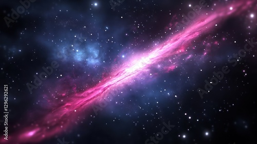 Wallpaper Mural Cosmic Nebula, vibrant pink and blue gases, star formation, dark space background, science fiction Torontodigital.ca