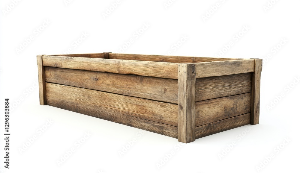 Rustic Wooden Planter Box in a Minimalist Style for Garden Use Rustic Wooden Planter Box in a Minimalist Style for Garden Use